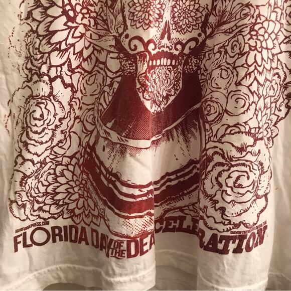 American Apparel Florida Day of the Dead T-shirt Size Medium - Picture 3 of 9